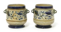 Lot 45 - Two C J C Bailey Fulham Pottery stoneware jardinières