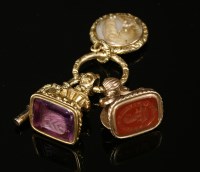 Lot 12 - A William IV gold intaglio seal