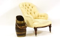 Lot 583 - A Victorian low armchair