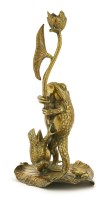 Lot 64 - A brass candlestick