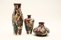 Lot 458 - A Moorcroft 'Masquerade' pattern squat form vase
