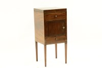Lot 535 - A George III inlaid mahogany nightstand