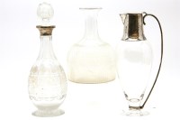 Lot 429 - A pair of silver mounted decanters