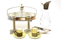 Lot 210 - A sterling silver and cut glass atomiser