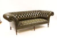 Lot 557 - Three seater Chesterfield
