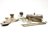 Lot 205 - A silver Capstan ink well