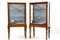 Lot 624 - A pair of early 20th century glazed display cabinets