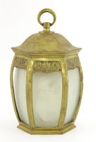 Lot 139 - A cast and gilt hanging hall lantern