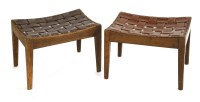 Lot 135 - Two oak stools