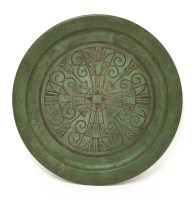 Lot 371 - An Art Deco dinanderie charger