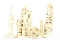 Lot 170 - Two Japanese walrus ivory carvings
