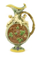 Lot 29 - A Minton majolica pottery ewer