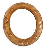 Lot 88 - An Arts and Crafts oval copper mirror