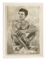 Lot 418 - John S Barrington (1921-1991)
TIBOR ON A SHEEPSKIN RUG
Signed and dated '64