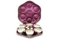 Lot 201 - A Victorian cased set of six silver salts