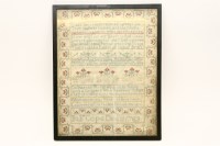 Lot 501 - An 18th century sampler