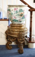 Lot 20 - A large Chinese porcelain fish bowl