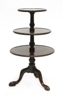 Lot 72 - A George III mahogany three-tier dumb waiter