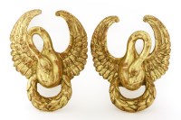Lot 76 - A pair of carved giltwood wall brackets
