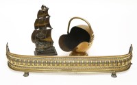 Lot 77 - Brass fireplace furniture