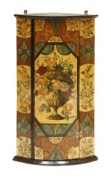 Lot 172 - A bow-fronted hanging corner cupboard