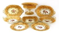 Lot 156 - A Staffordshire porcelain dessert service