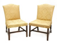 Lot 194 - A pair of George III mahogany side chairs
