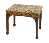 Lot 206 - A Chippendale-style mahogany footstool