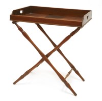 Lot 262 - A mahogany butler's tray and stand