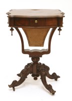 Lot 250 - A Victorian rosewood worktable