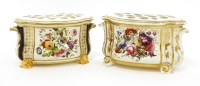 Lot 240 - Two Derby bulb pots and covers