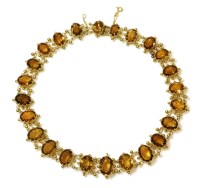 Lot 300 - A Victorian gold graduated citrine rivière