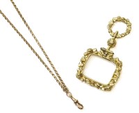 Lot 330 - A 19th century gold cased quizzing glass