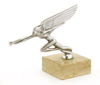 Lot 305 - A chrome 'Goddess Trumpeter' mascot