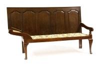 Lot 595 - A 19th century oak settle