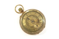 Lot 70 - A ladies 15ct gold open face fob watch