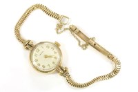 Lot 68 - A ladies 9ct gold Vertex mechanical bracelet watch