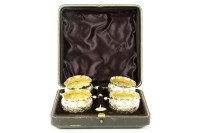 Lot 203 - A set of four silver salts