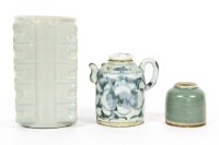 Lot 244 - An early Chinese blue and white teapot and cover