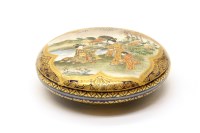 Lot 233 - A Japanese circular Satsuma box and cover