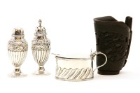 Lot 146 - A pair of Victorian silver pepper condiment pots