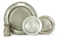 Lot 412 - An 18th century pewter charger