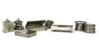 Lot 392 - Two pewter inkwells