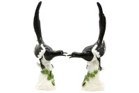 Lot 375 - A pair of Meissen style magpies