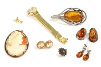 Lot 112 - A ladies 18ct gold Philips mechanical watch on a gilt metal brooch