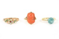 Lot 45 - A 9ct gold single stone zircon ring
