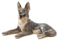 Lot 374 - A Copenhagen 'DJ' seated Alsatian