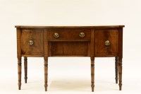 Lot 585 - A George III strung mahogany 'D' shaped sideboard