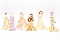 Lot 324 - Six Coalport porcelain ladies