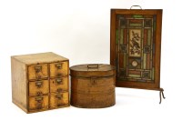 Lot 603 - A tin hat box